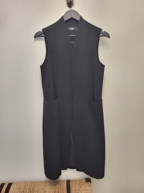 ICON Black Sleeveless Long Vest Dress